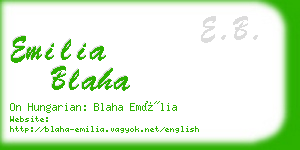 emilia blaha business card